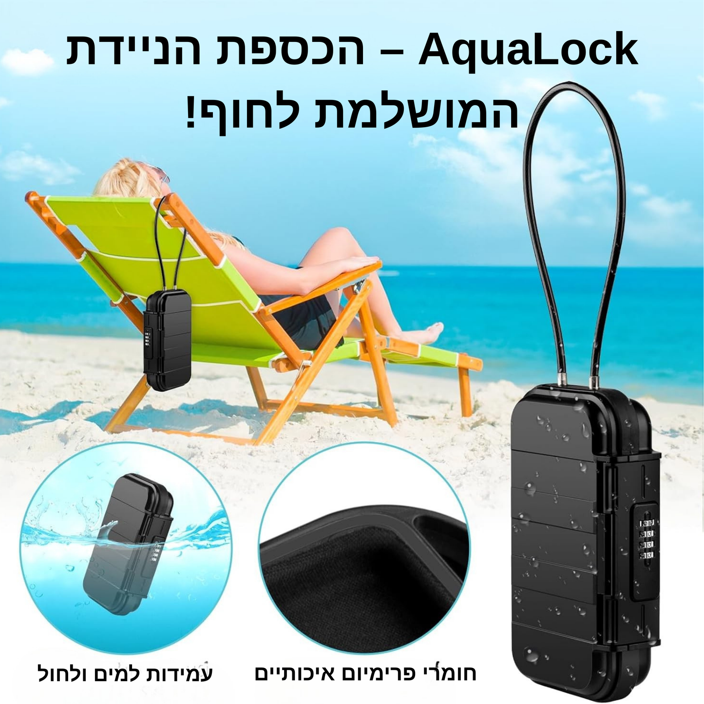 AquaLock כספת ניידת נגד גניבות ומים